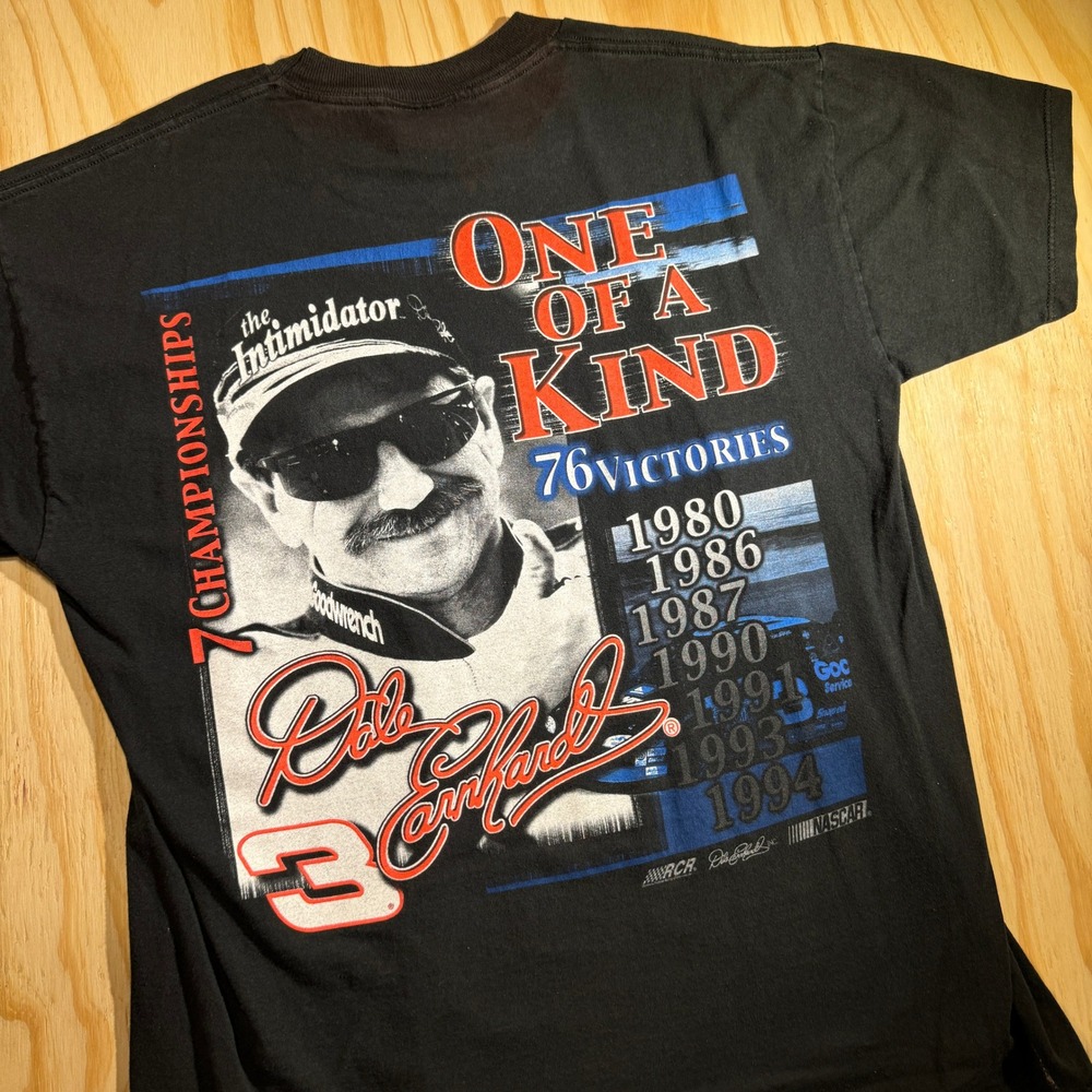 Competitors View Men's T-Shirt Black Dale Earnhardt One Of A Kind Racing Size L